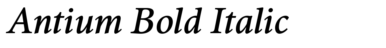 Antium Bold Italic